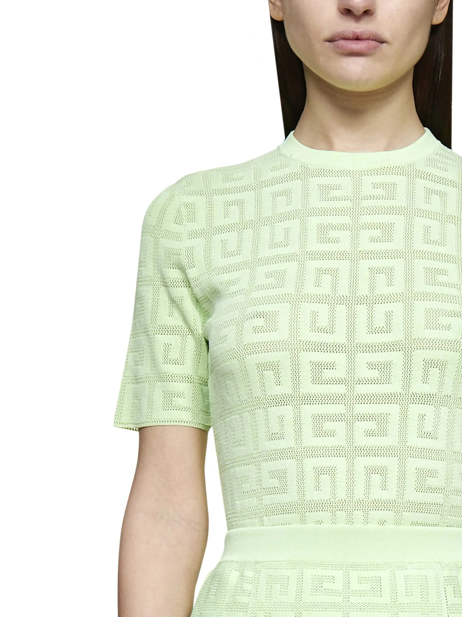 Givenchy 4G Jacquard Short Sleeved Sweater