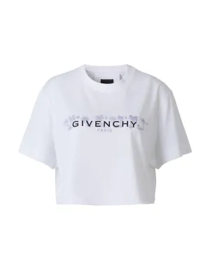 Givenchy Logo Printed Cropped Crewneck T-Shirt