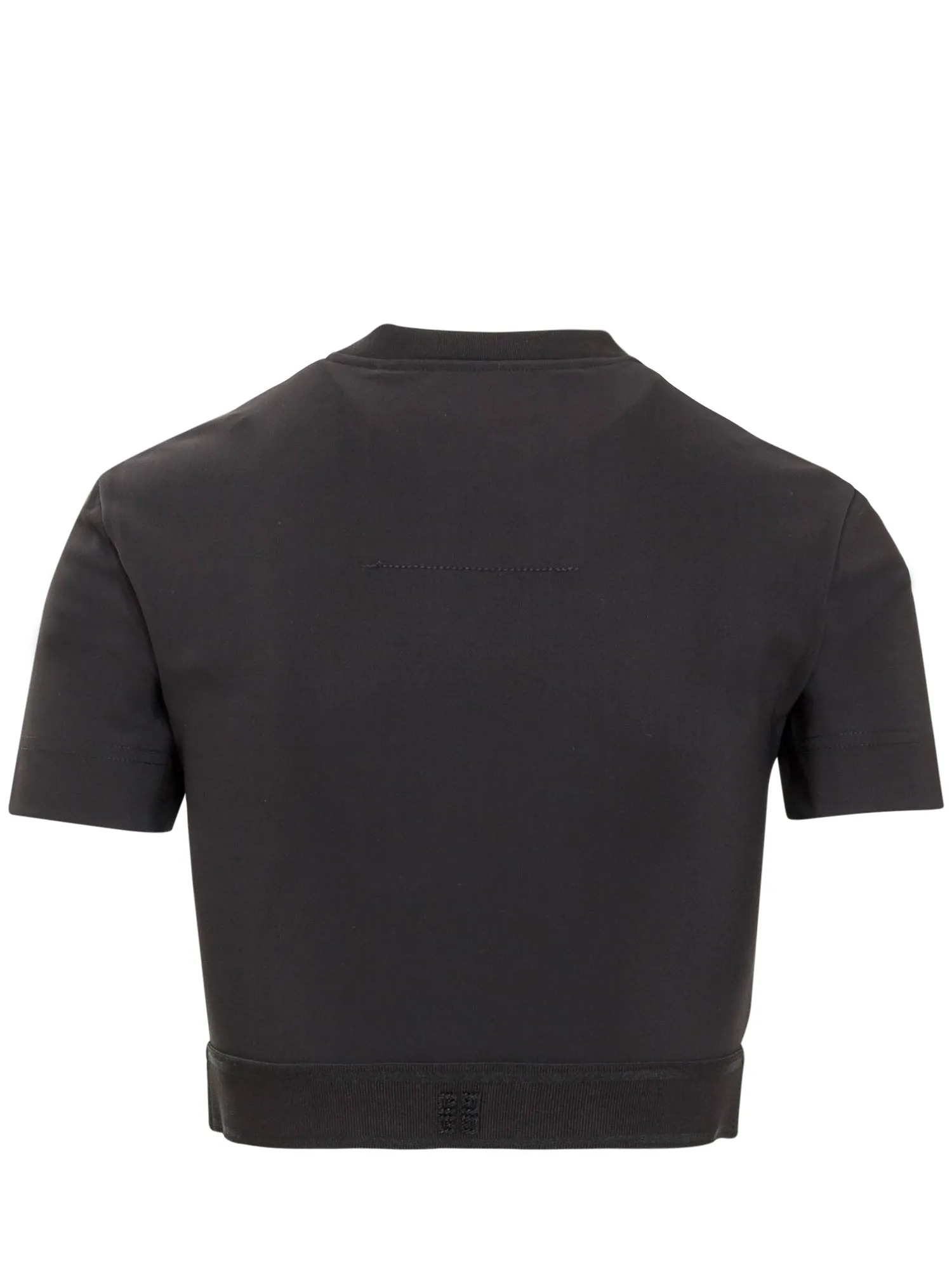 Givenchy Logo Underband Crewneck Crop Top