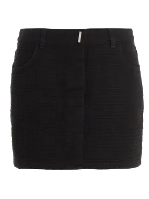 Givenchy Mid-Rise Monogram Mini Skirt