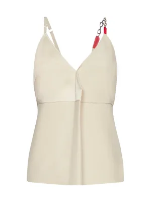 Givenchy V-Neck Chain-Strap Tank Top