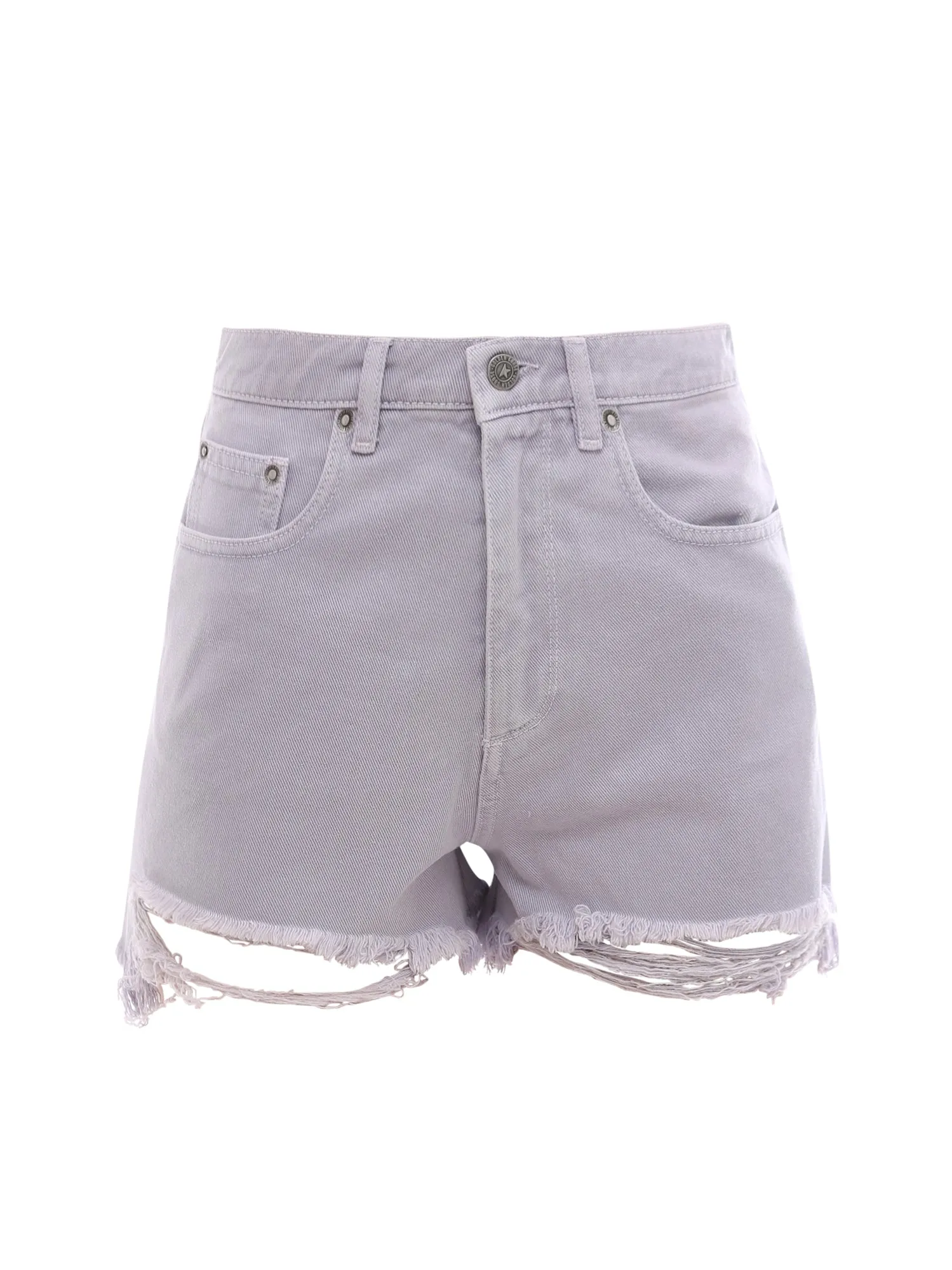 Golden Goose Deluxe Brand Distressed Hem Denim Shorts