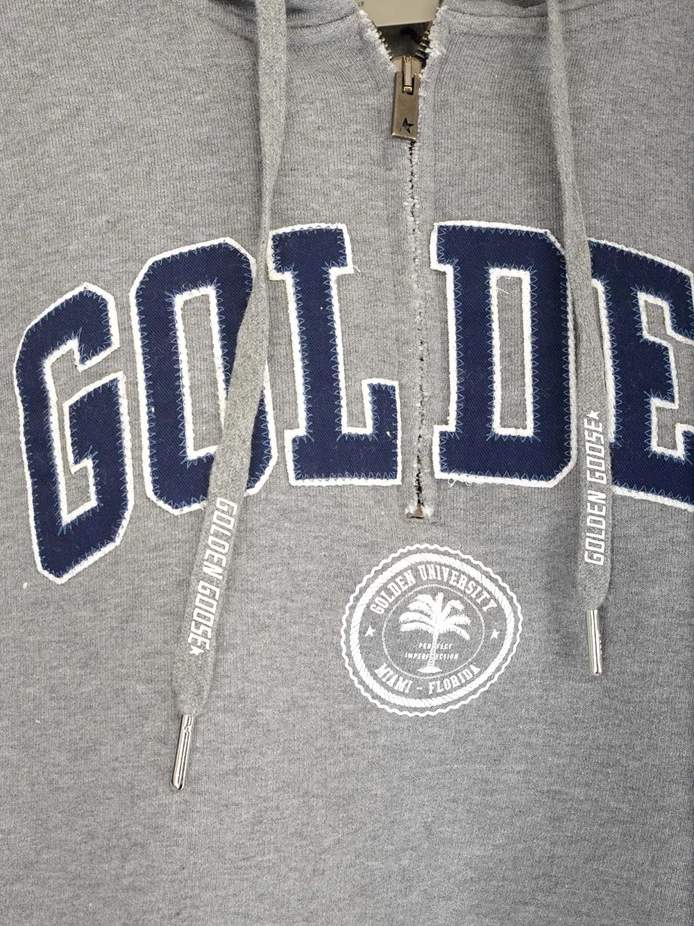 Golden Goose Deluxe Brand Logo Patch Cropped Hoodie