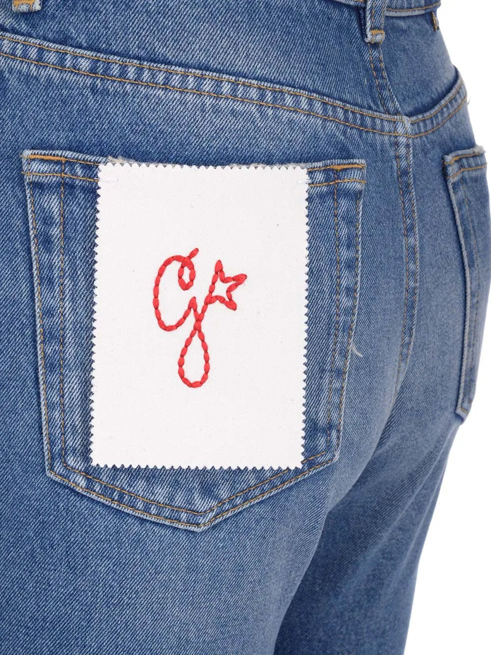 Golden Goose Deluxe Brand Logo Patch Flared Jeans