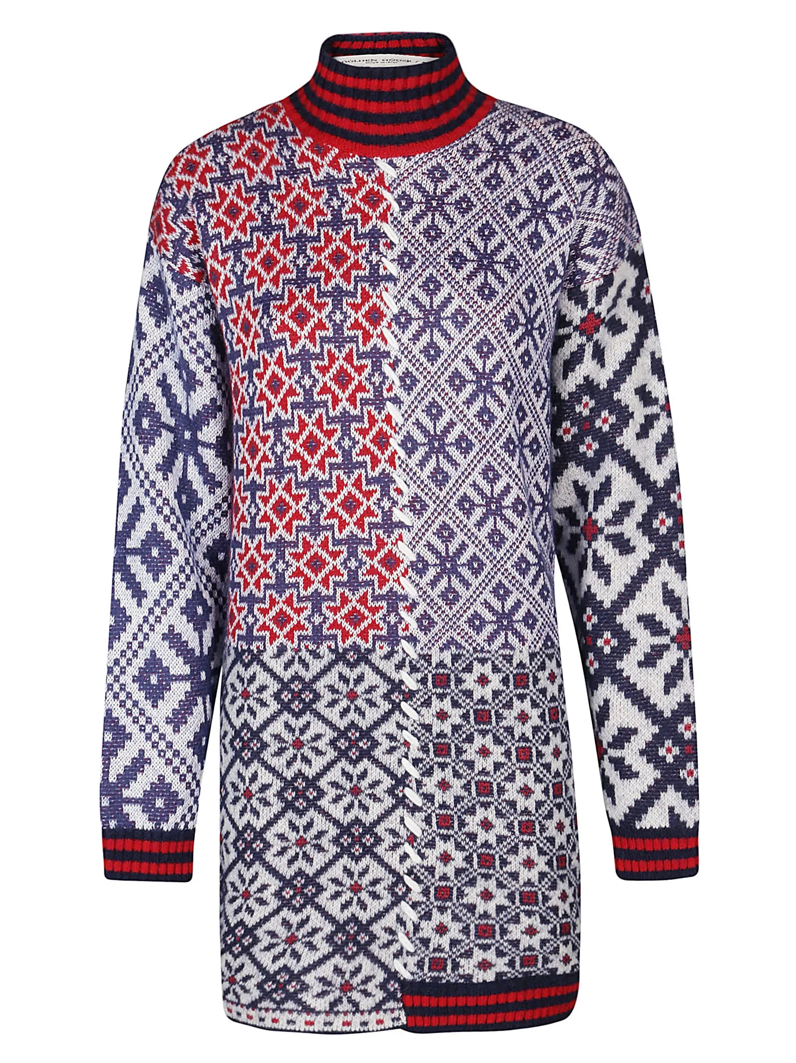 Golden Goose Deluxe Brand Patchwork-Detailed Chunky Knit Dress