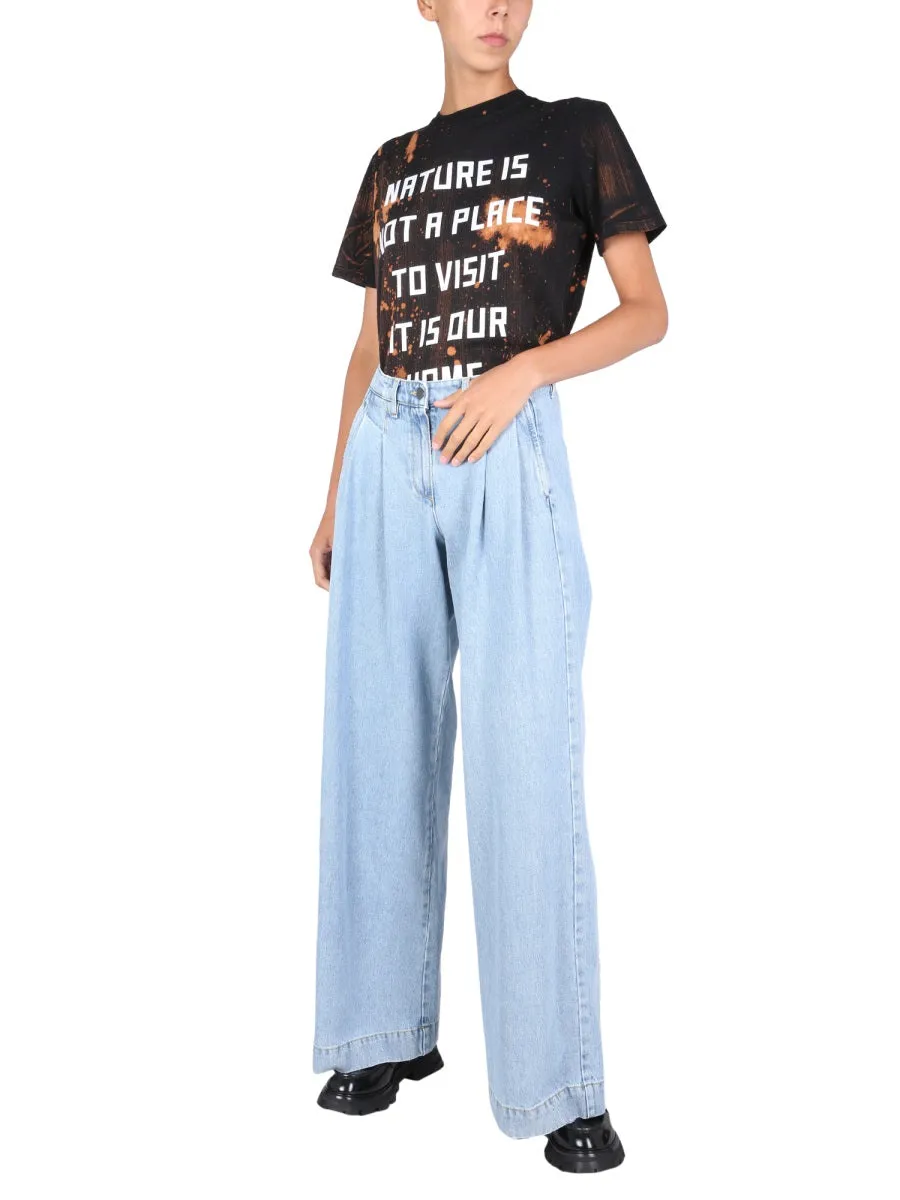 Golden Goose Deluxe Brand Slogan Print Crewneck T-Shirt