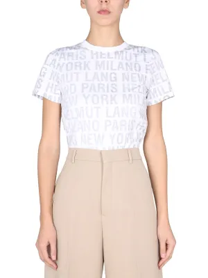 Helmut Lang All-Over Printed Crewneck T-Shirt