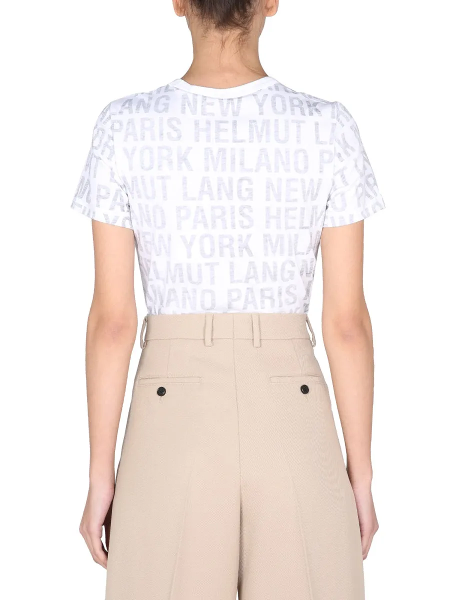 Helmut Lang All-Over Printed Crewneck T-Shirt