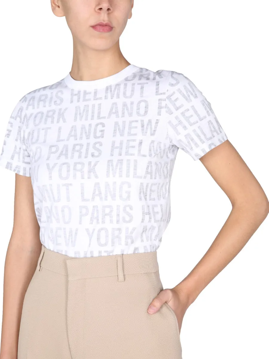 Helmut Lang All-Over Printed Crewneck T-Shirt