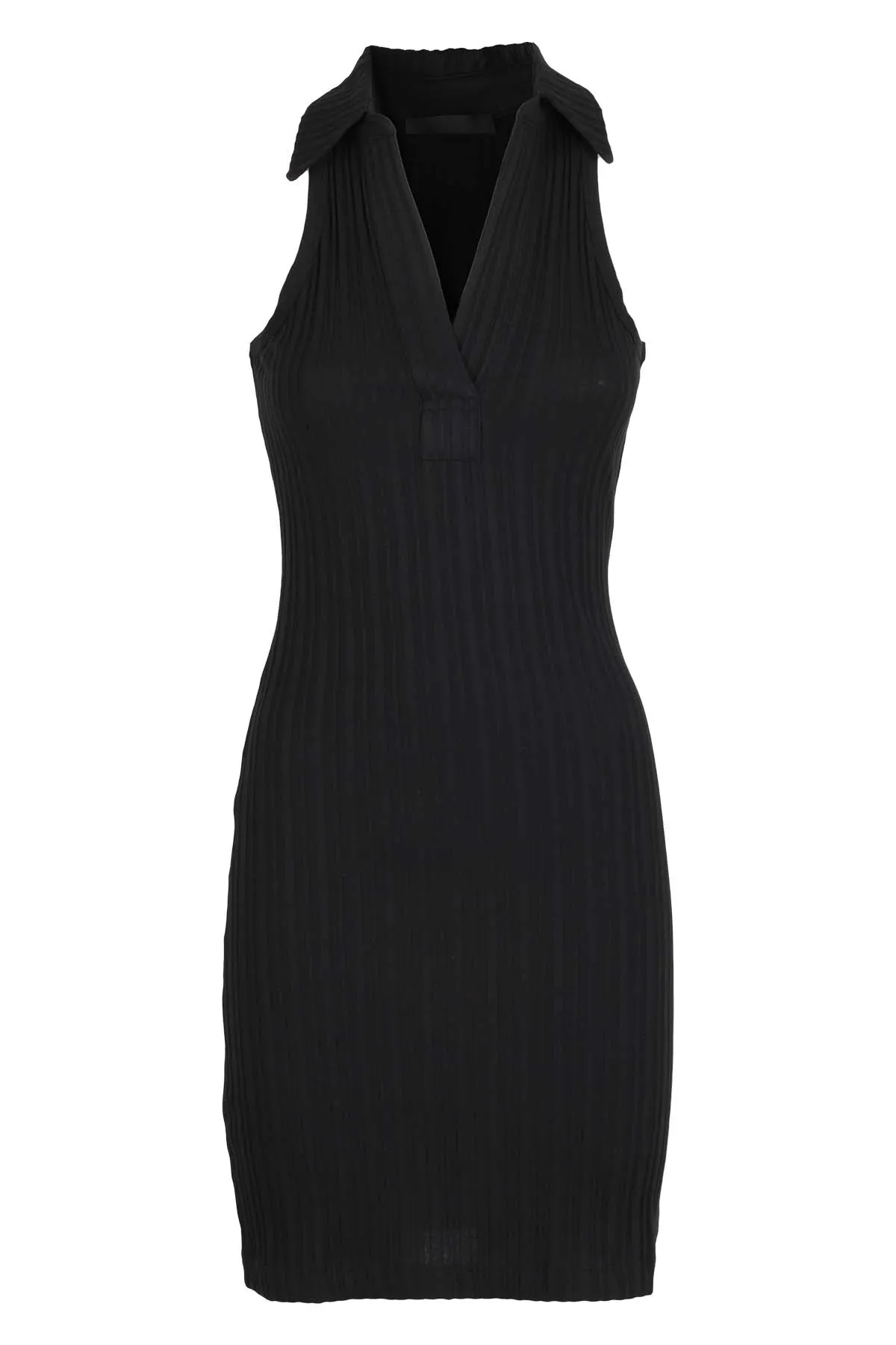 Helmut Lang Ribbed Polo Tank Mini Dress