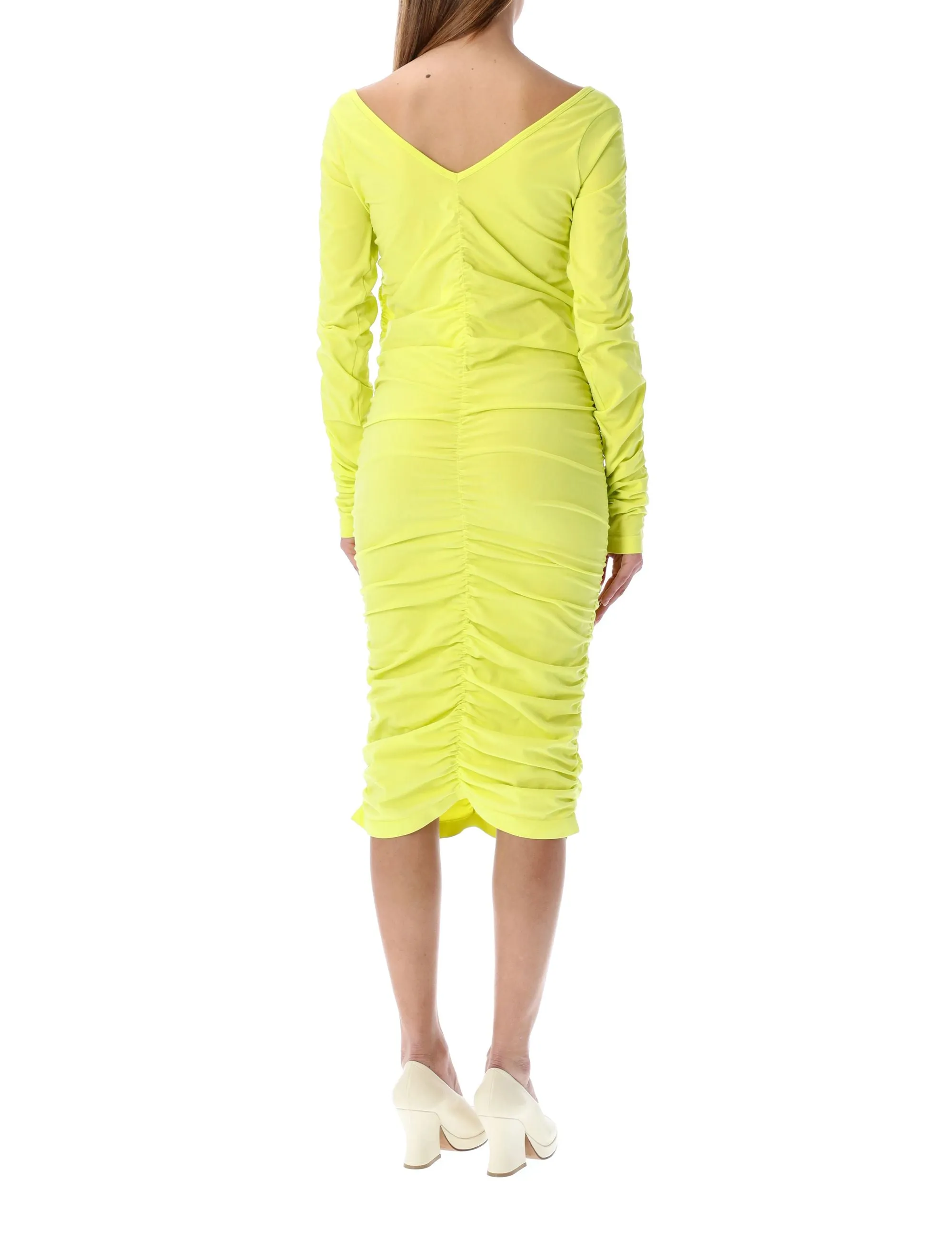 Helmut Lang Ruched Slim Fit Dress