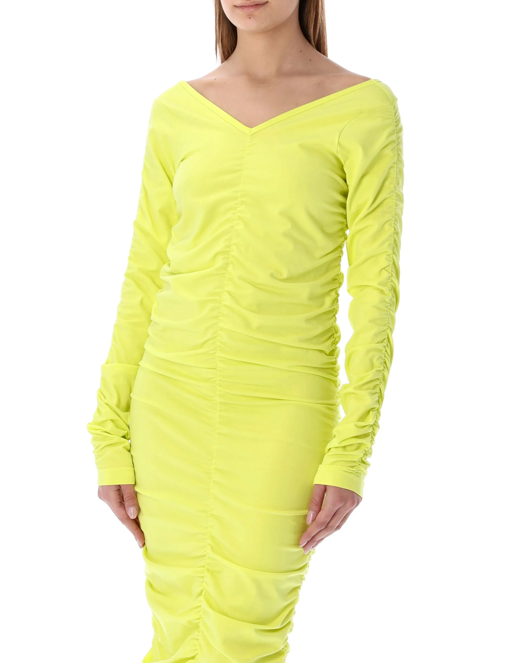 Helmut Lang Ruched Slim Fit Dress
