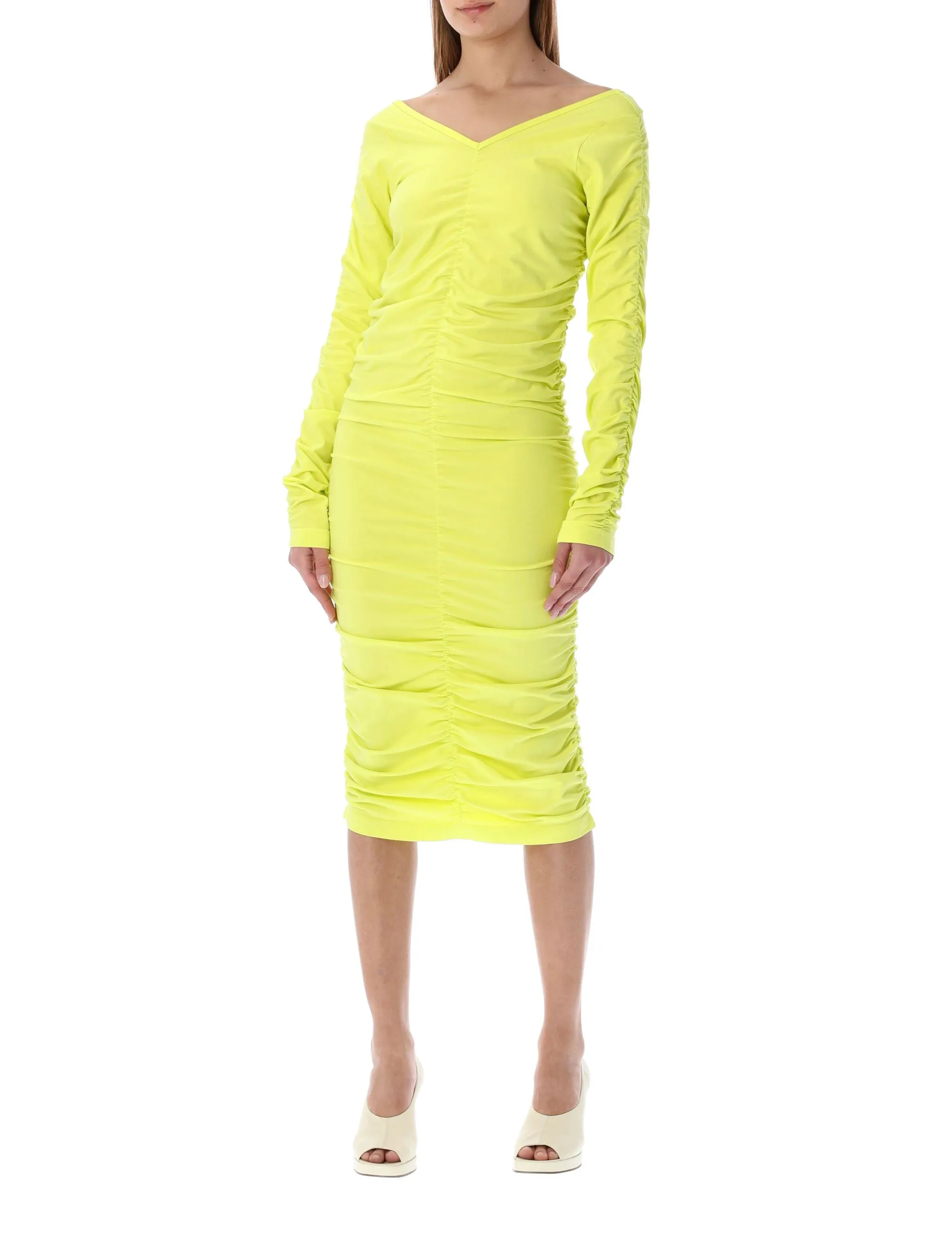 Helmut Lang Ruched Slim Fit Dress