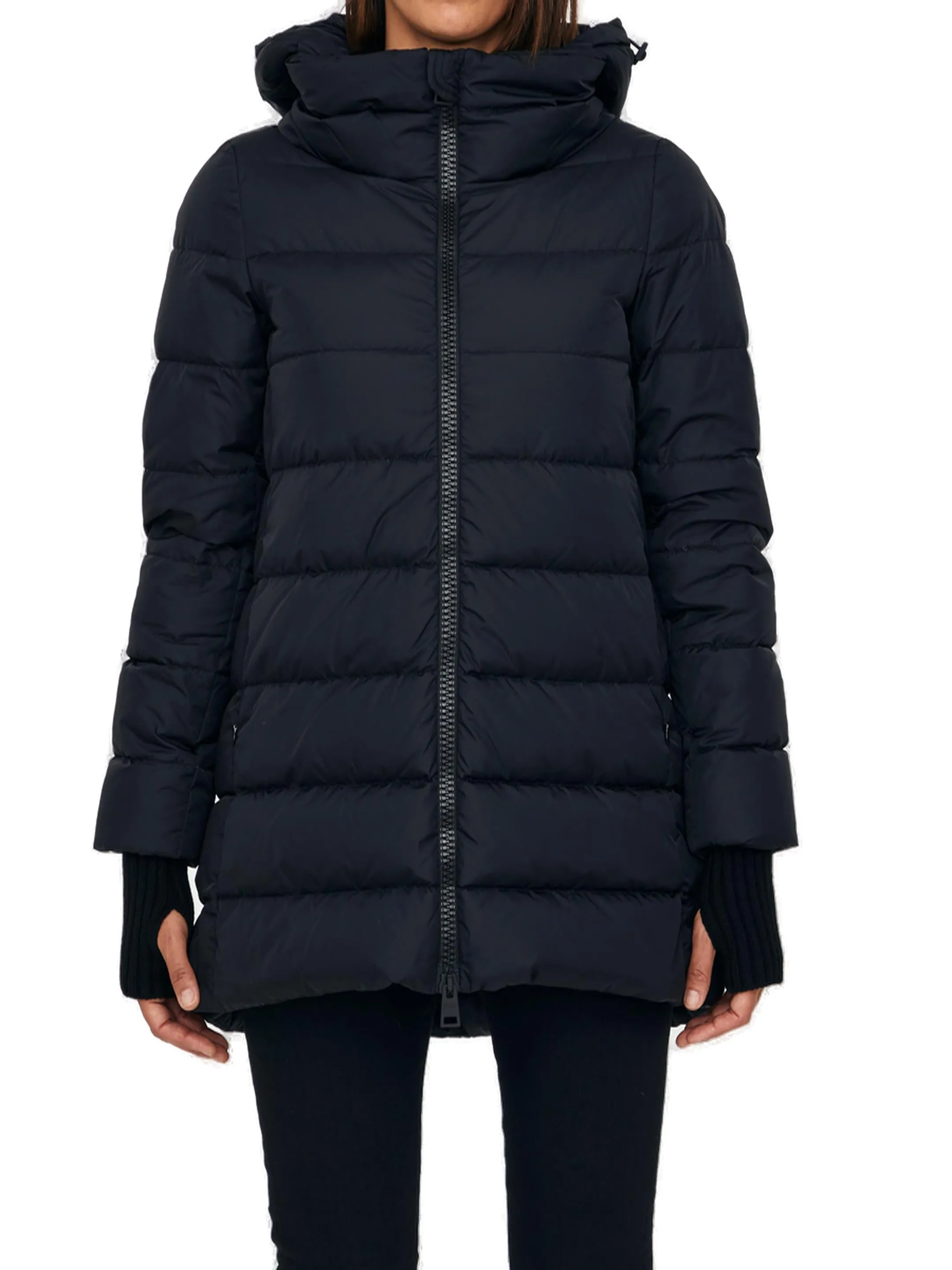 Herno Hooded Zip-Up Quilted Jacket