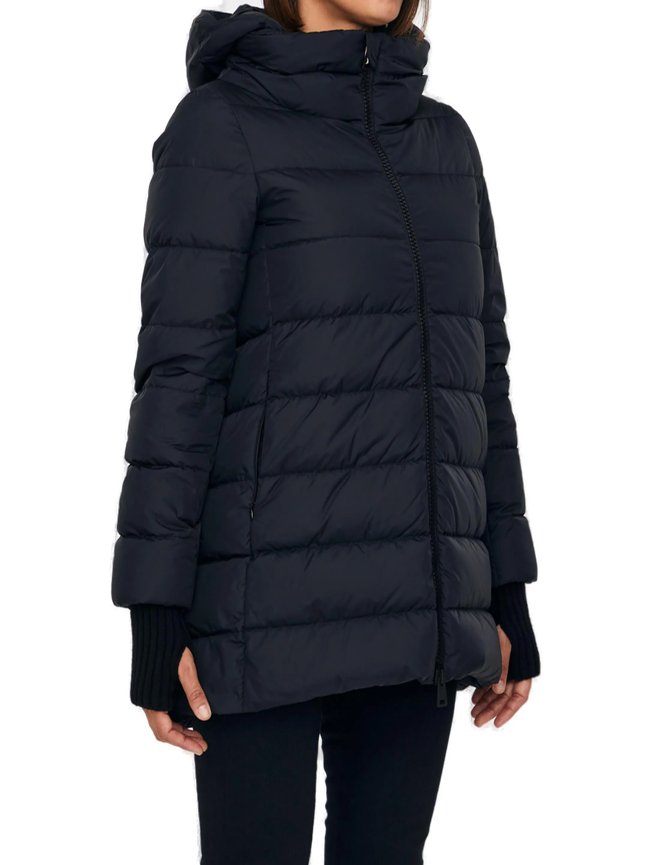 Herno Hooded Zip-Up Quilted Jacket