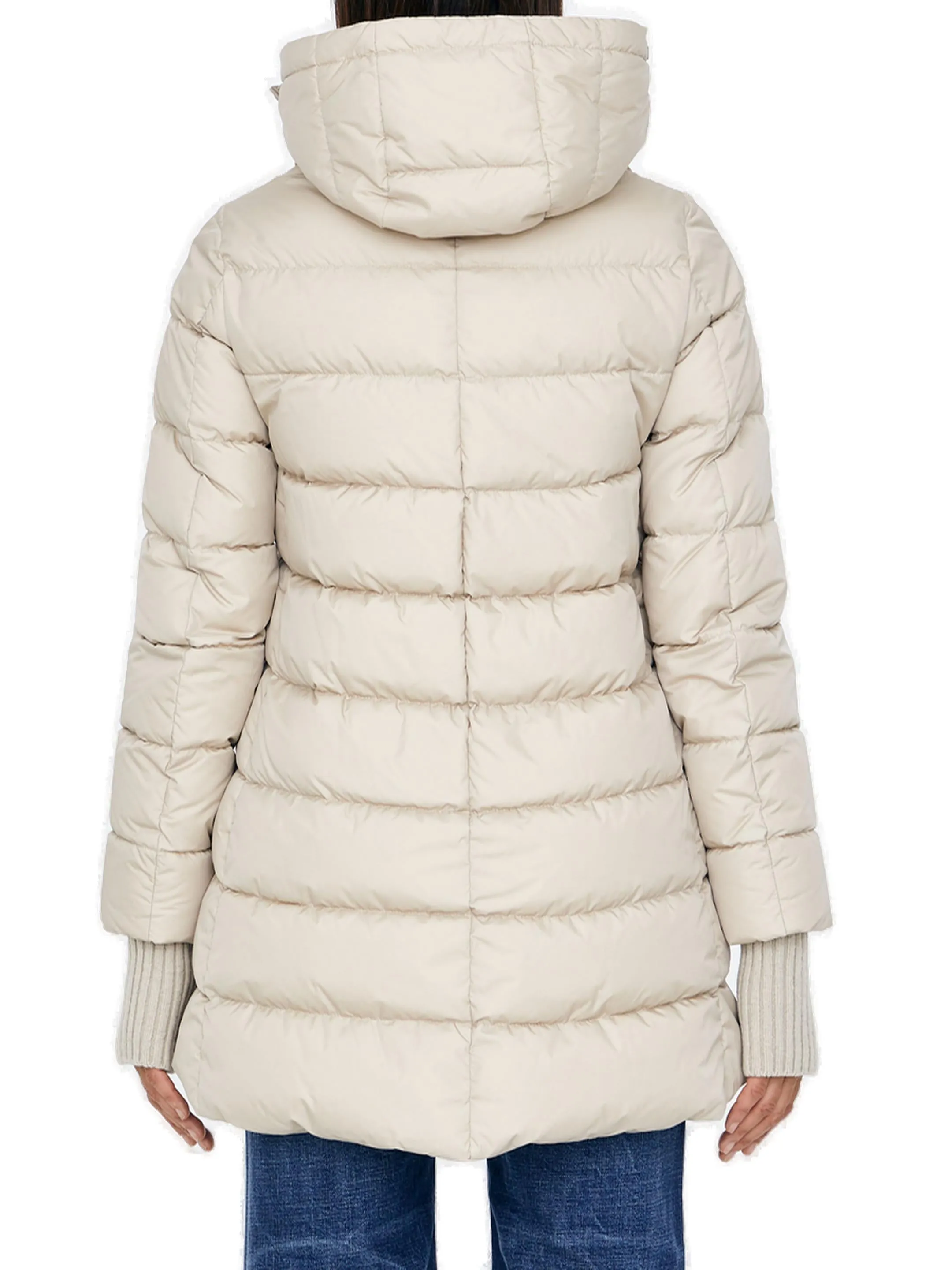 Herno Hooded Zip-Up Quilted Jacket