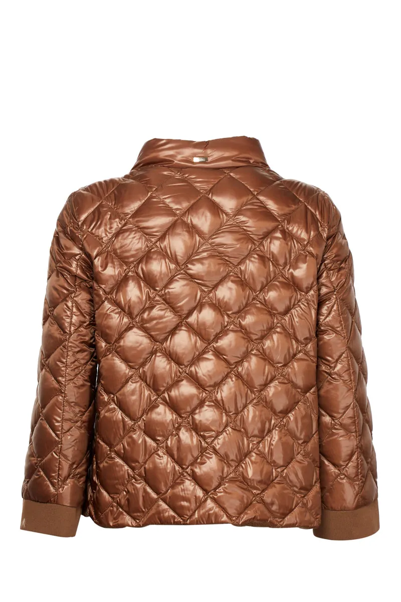 Herno Mock-Neck Quilted Bomber Jacket