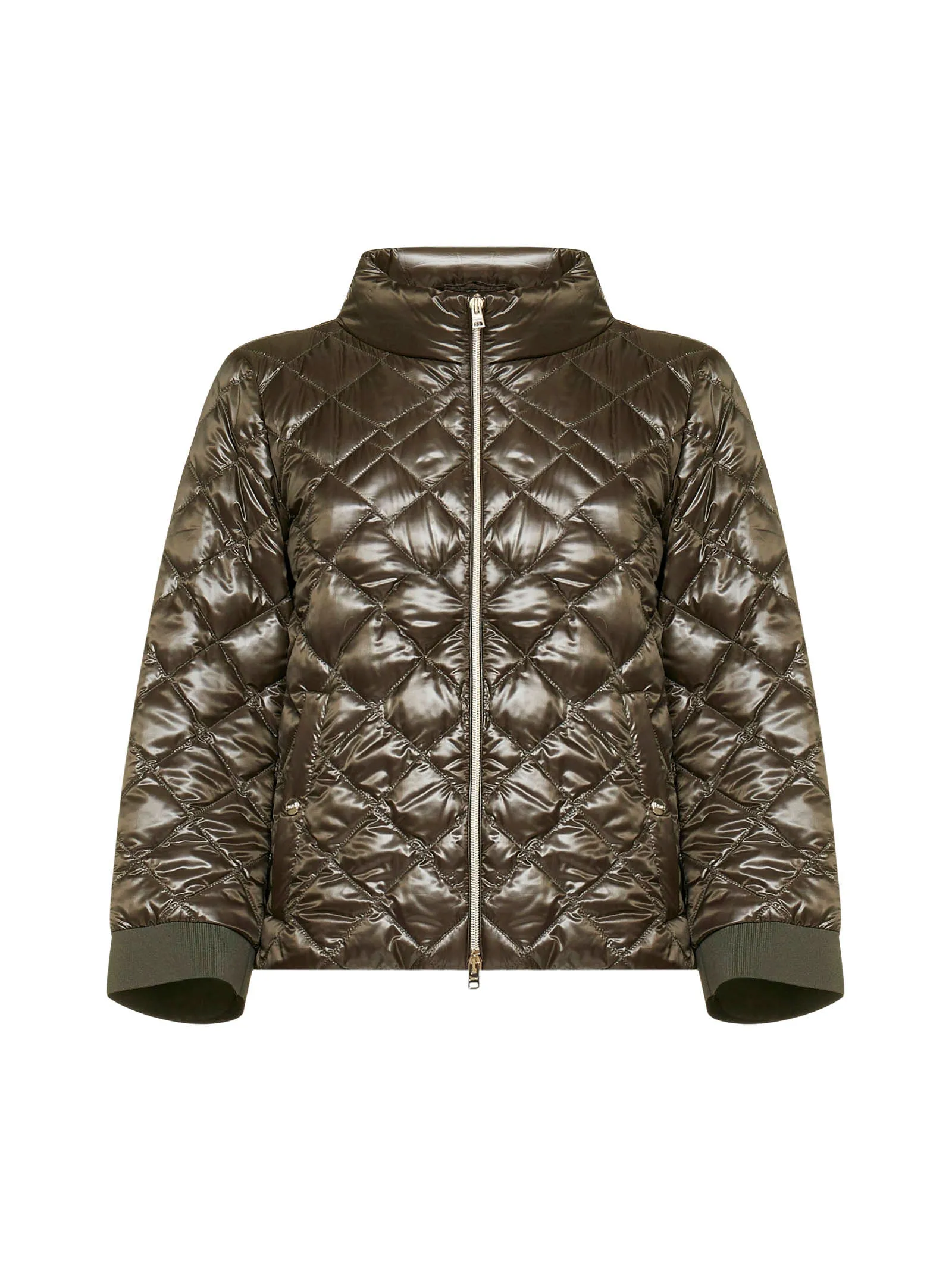 Herno Mock-Neck Quilted Bomber Jacket
