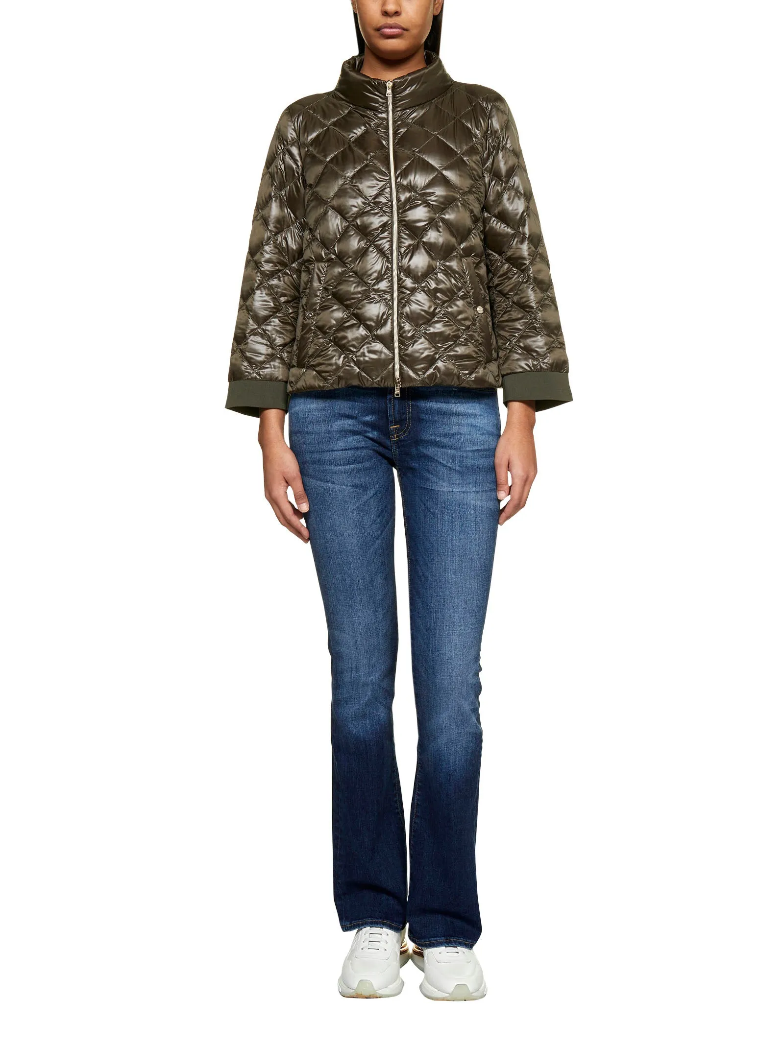 Herno Mock-Neck Quilted Bomber Jacket