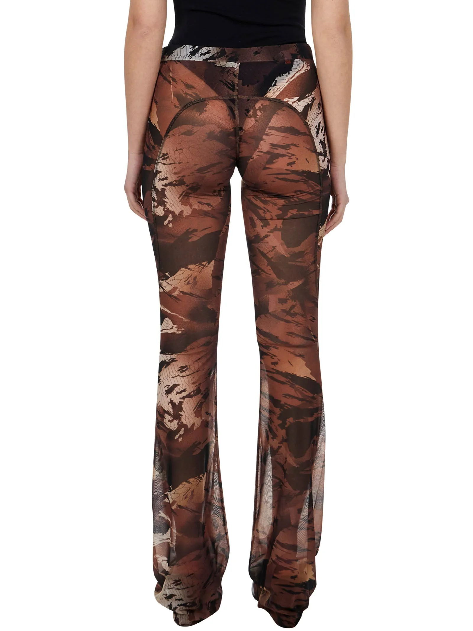 Heron Preston Camouflage Printed Mesh Trousers