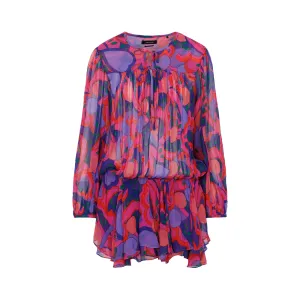 Isabel Marant Allover Printed Flared Dress
