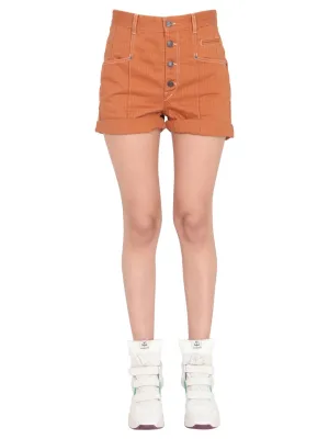 Isabel Marant Buttoned High Waist Shorts