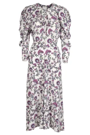 Isabel Marant Floral Printed Crewneck Midi Dress