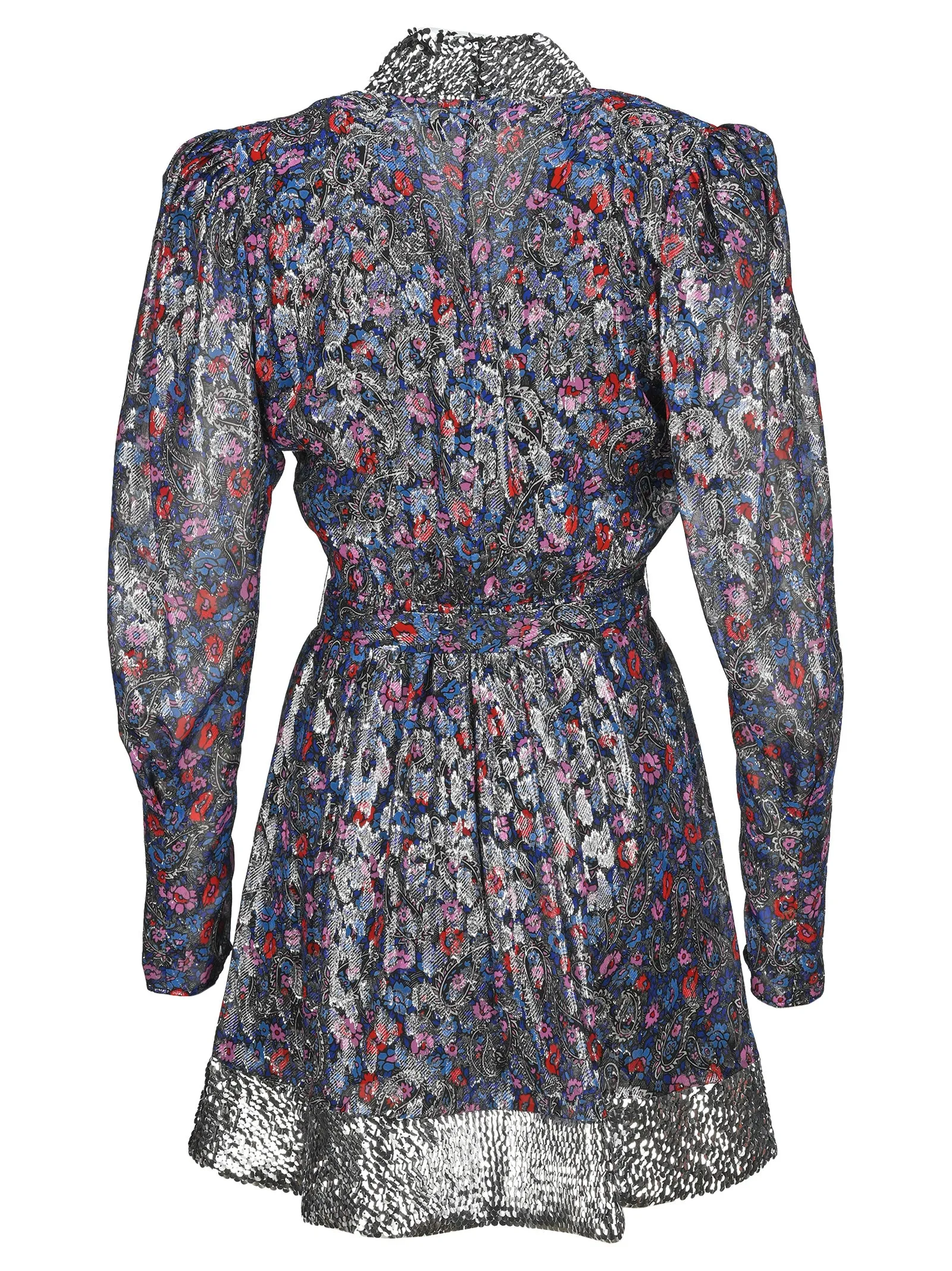 Isabel Marant Graphic Printed V-Neck Mini Dress