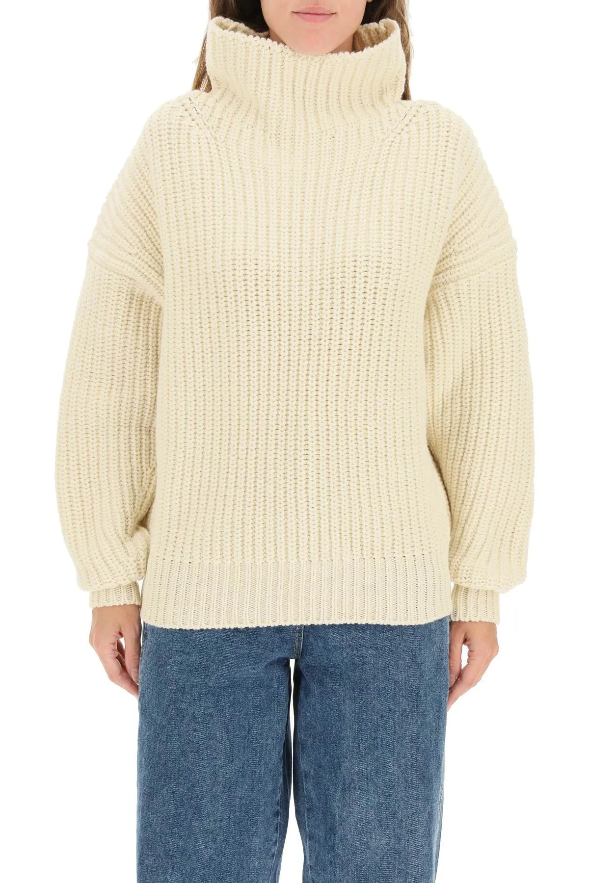 Isabel Marant High Neck Ribbed Knit Jumper