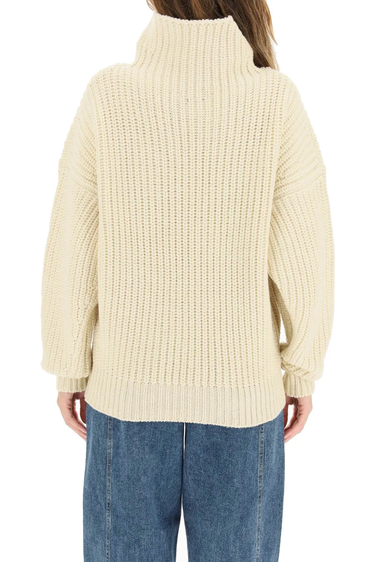 Isabel Marant High Neck Ribbed Knit Jumper