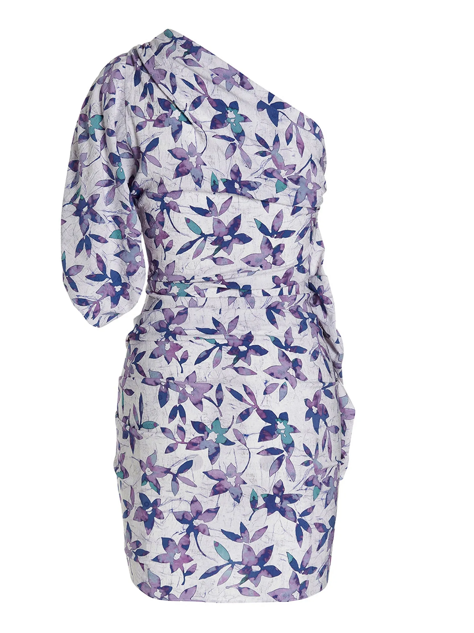 Isabel Marant Solenne Printed One Shoulder Mini Dress