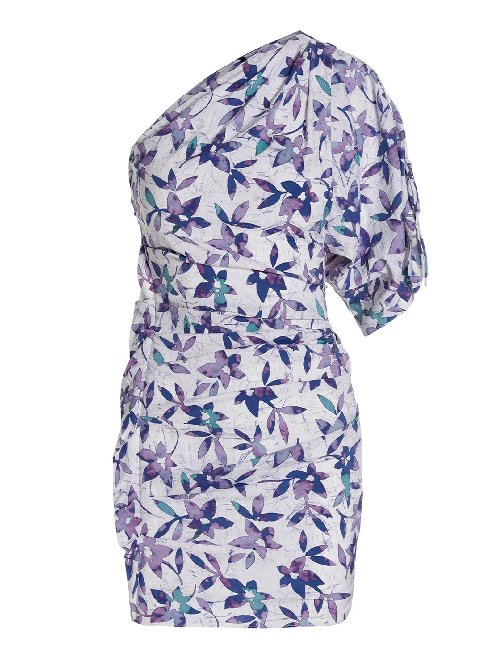 Isabel Marant Solenne Printed One Shoulder Mini Dress