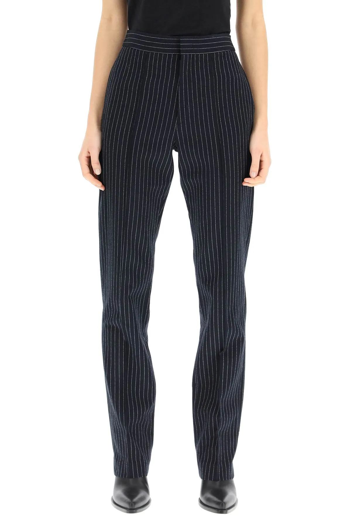 Isabel Marant Striped Straight Leg Trousers