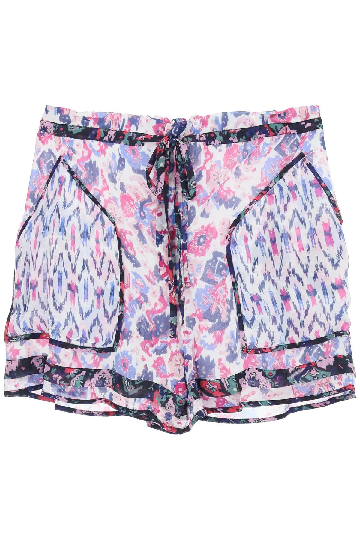 Isabel Marant toile Abstract Pattern Drawstring Mini Shorts