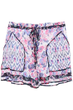 Isabel Marant toile Abstract Pattern Drawstring Mini Shorts