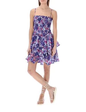 Isabel Marant toile Anka Strapped Smocked Midi Dress