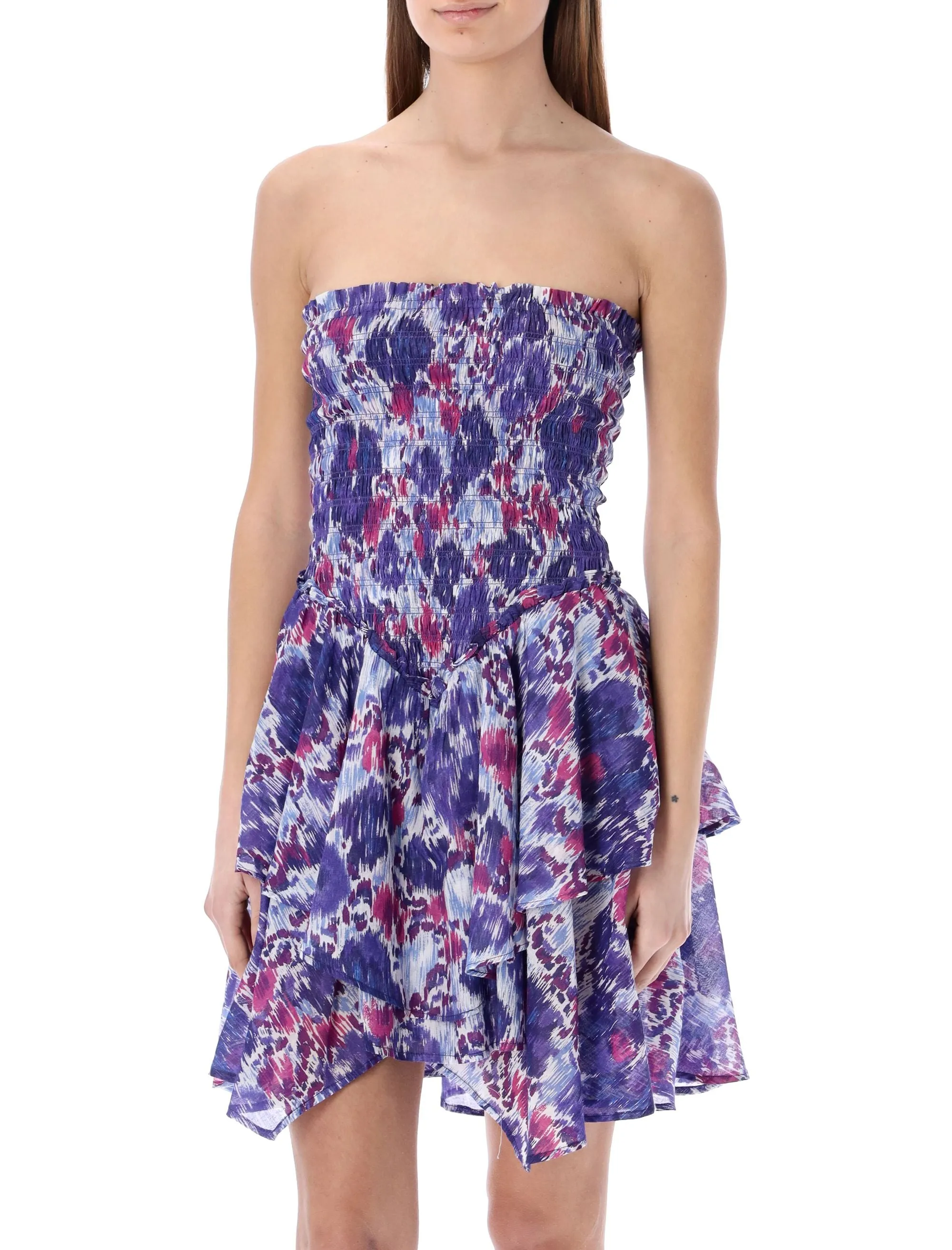 Isabel Marant toile Anka Strapped Smocked Midi Dress
