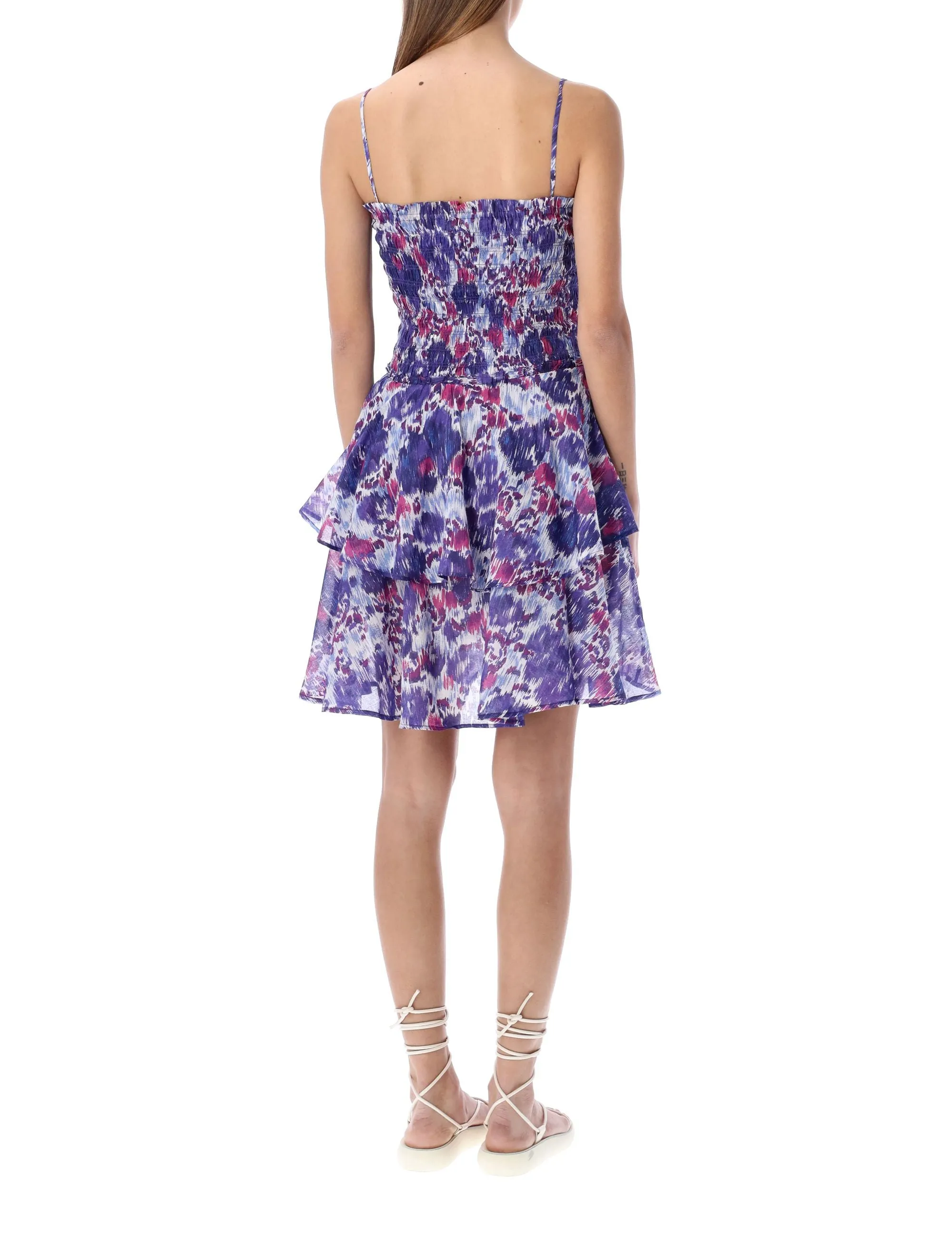 Isabel Marant toile Anka Strapped Smocked Midi Dress
