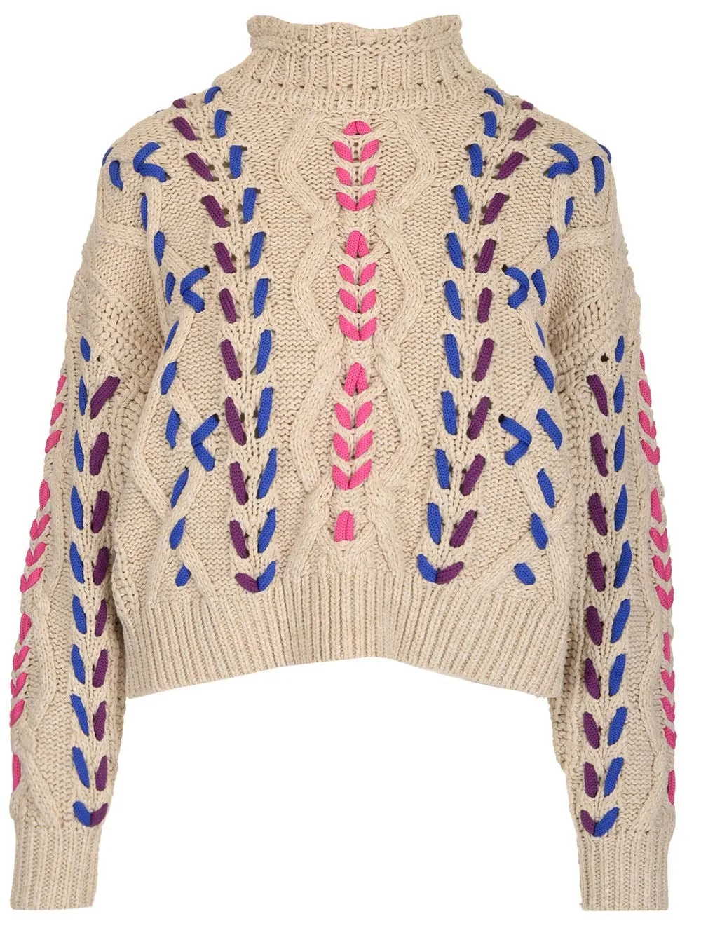 Isabel Marant toile Cable Knit High Neck Sweater