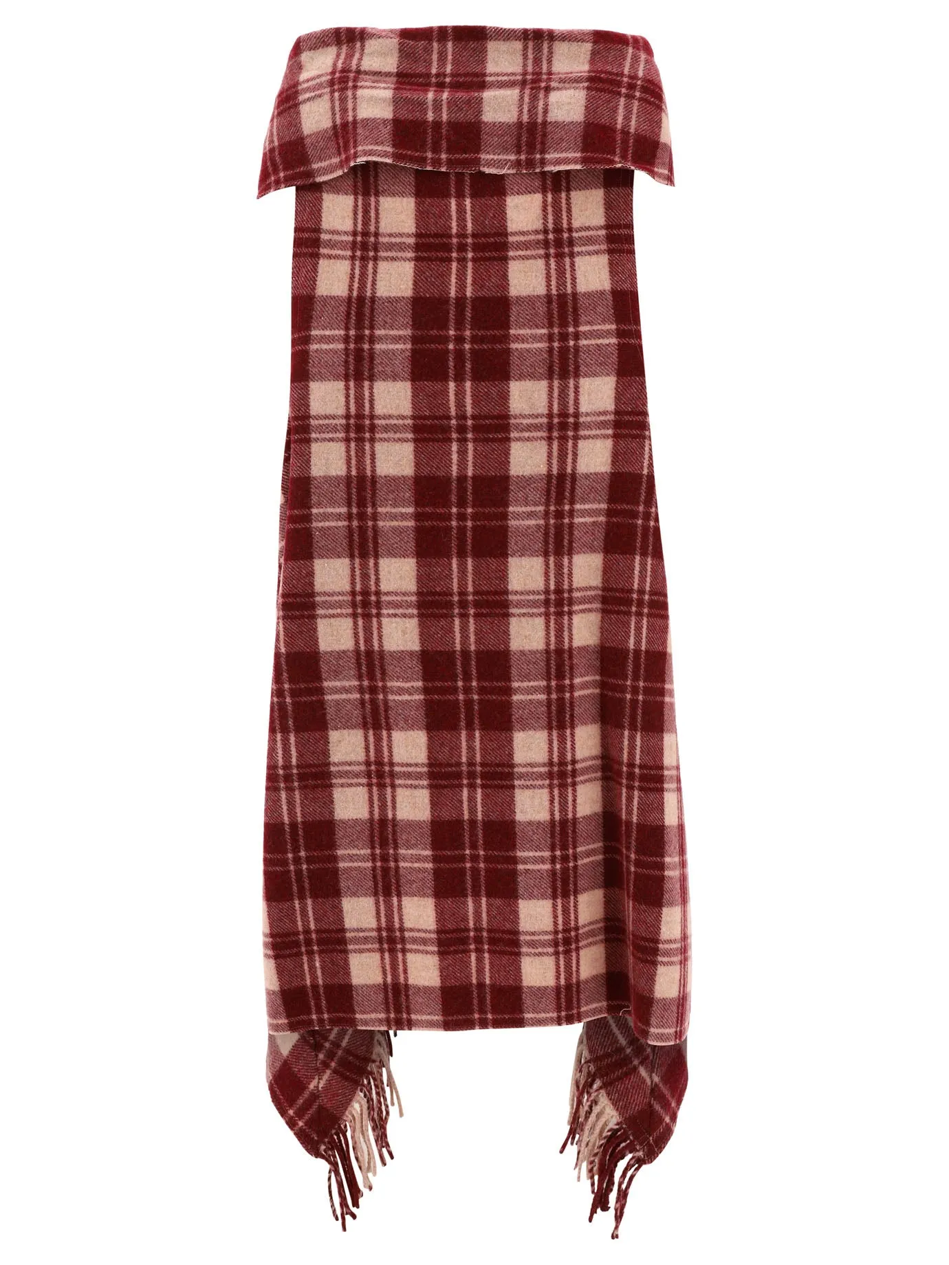 Isabel Marant toile Checked Fringed Coat