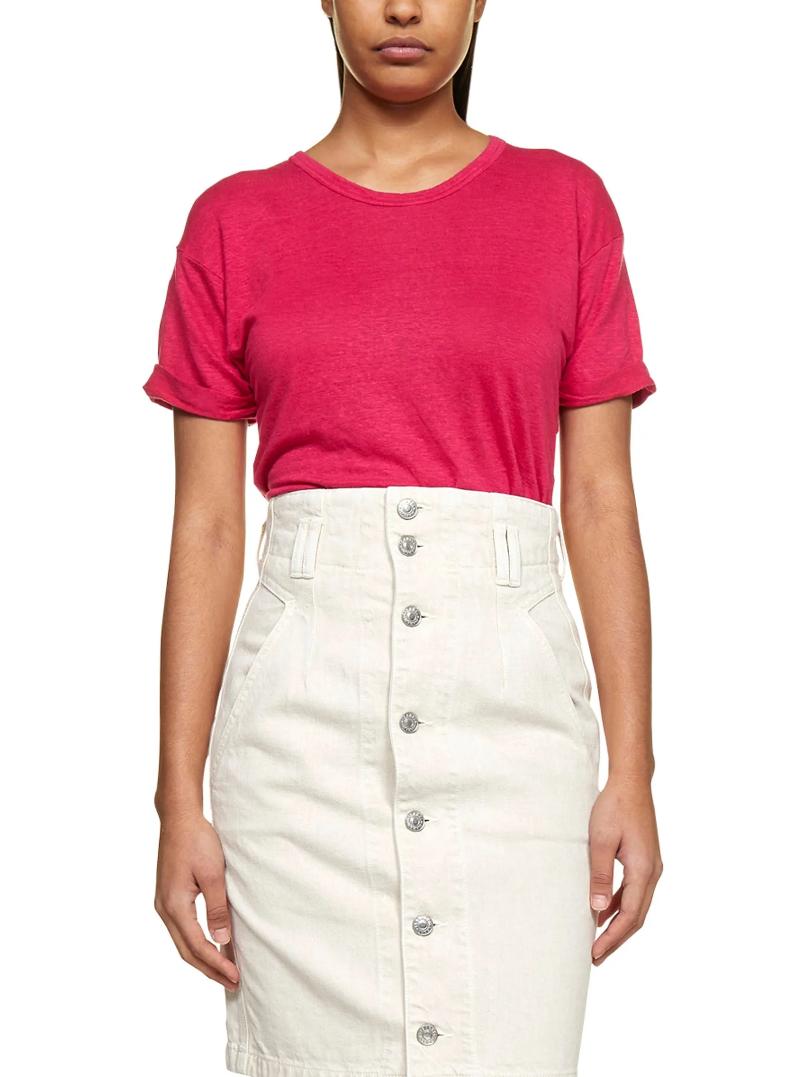 Isabel Marant toile Crewneck Short-Sleeved Top