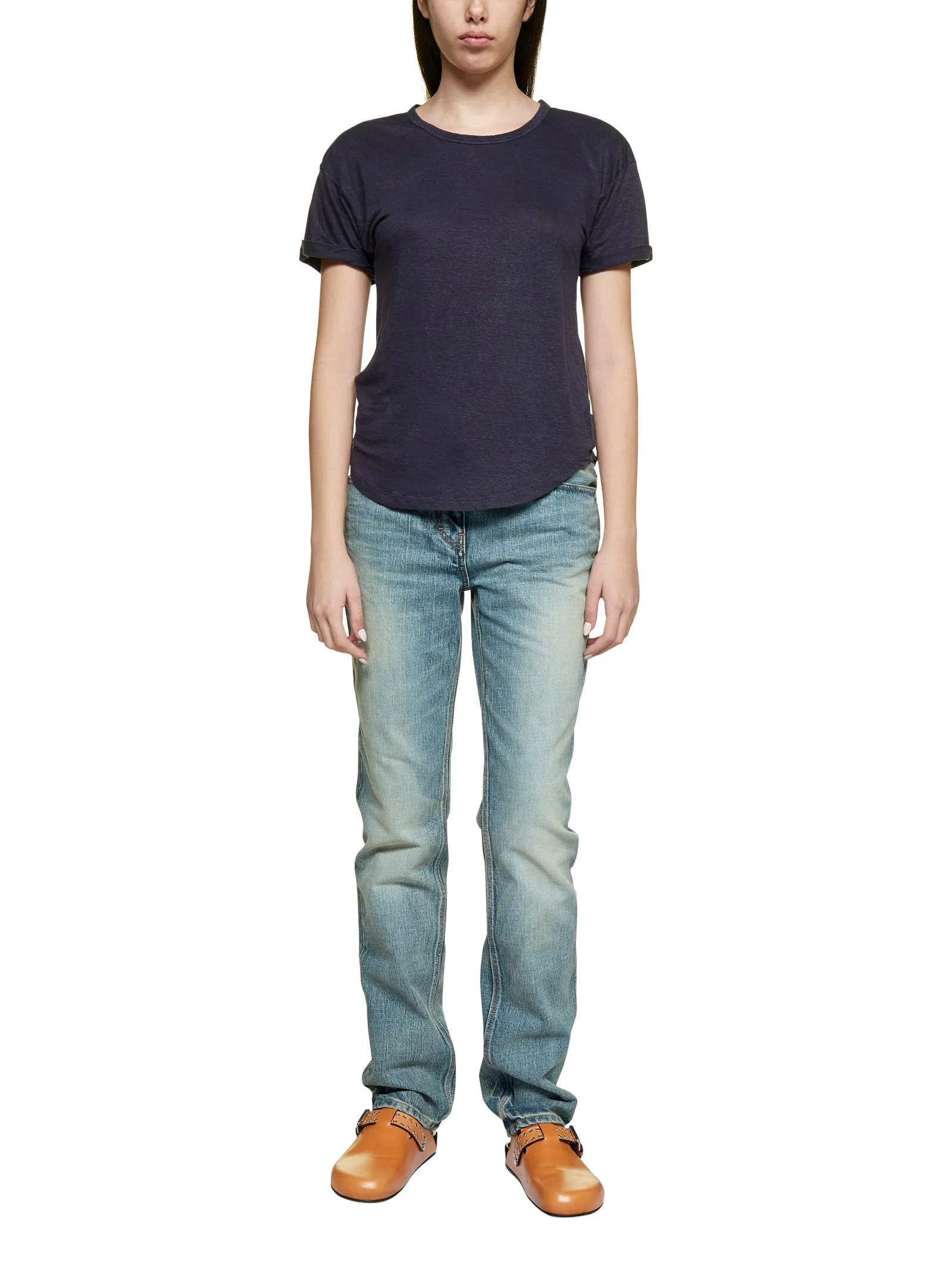 Isabel Marant toile Crewneck Short-Sleeved Top