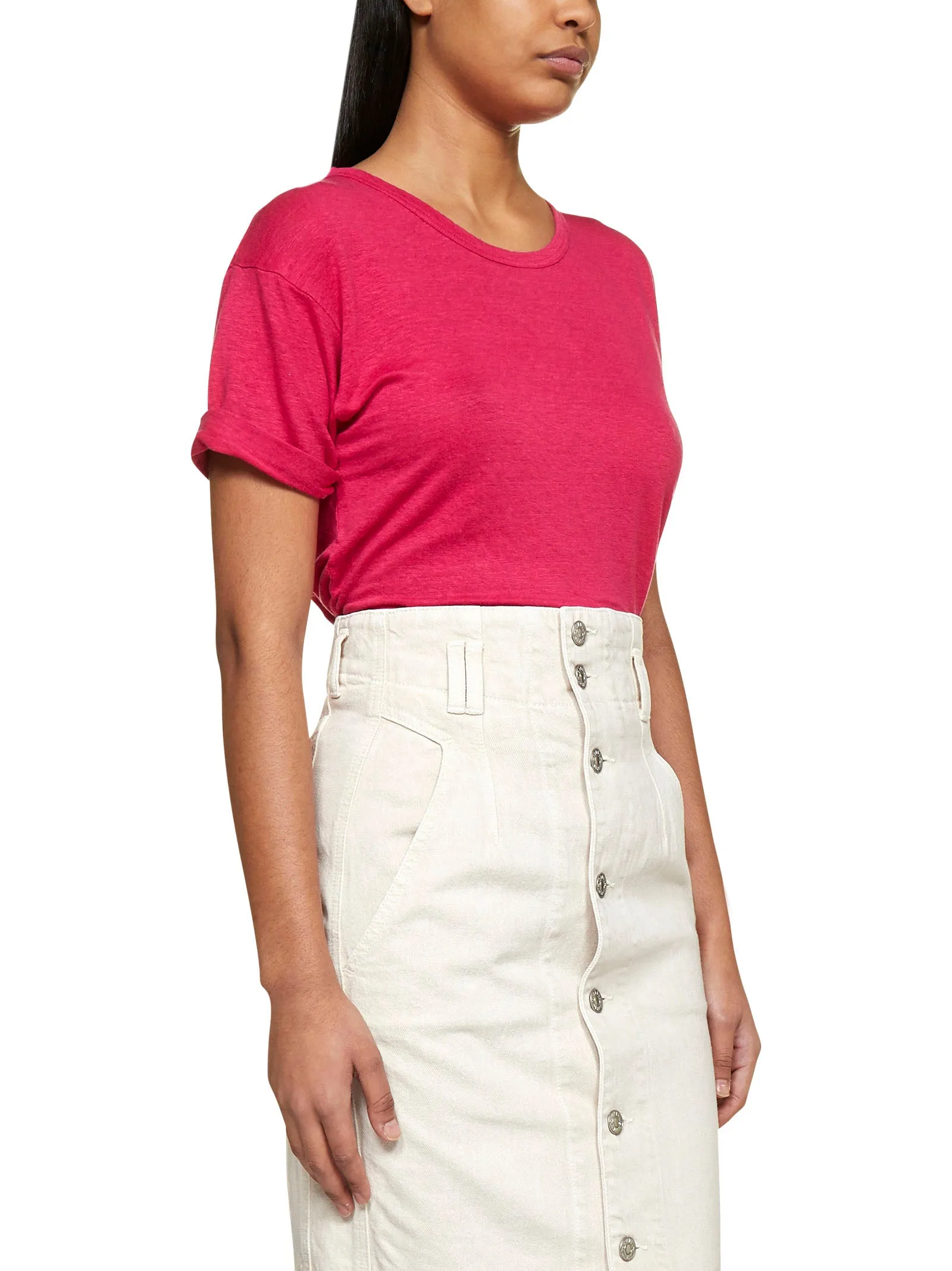 Isabel Marant toile Crewneck Short-Sleeved Top