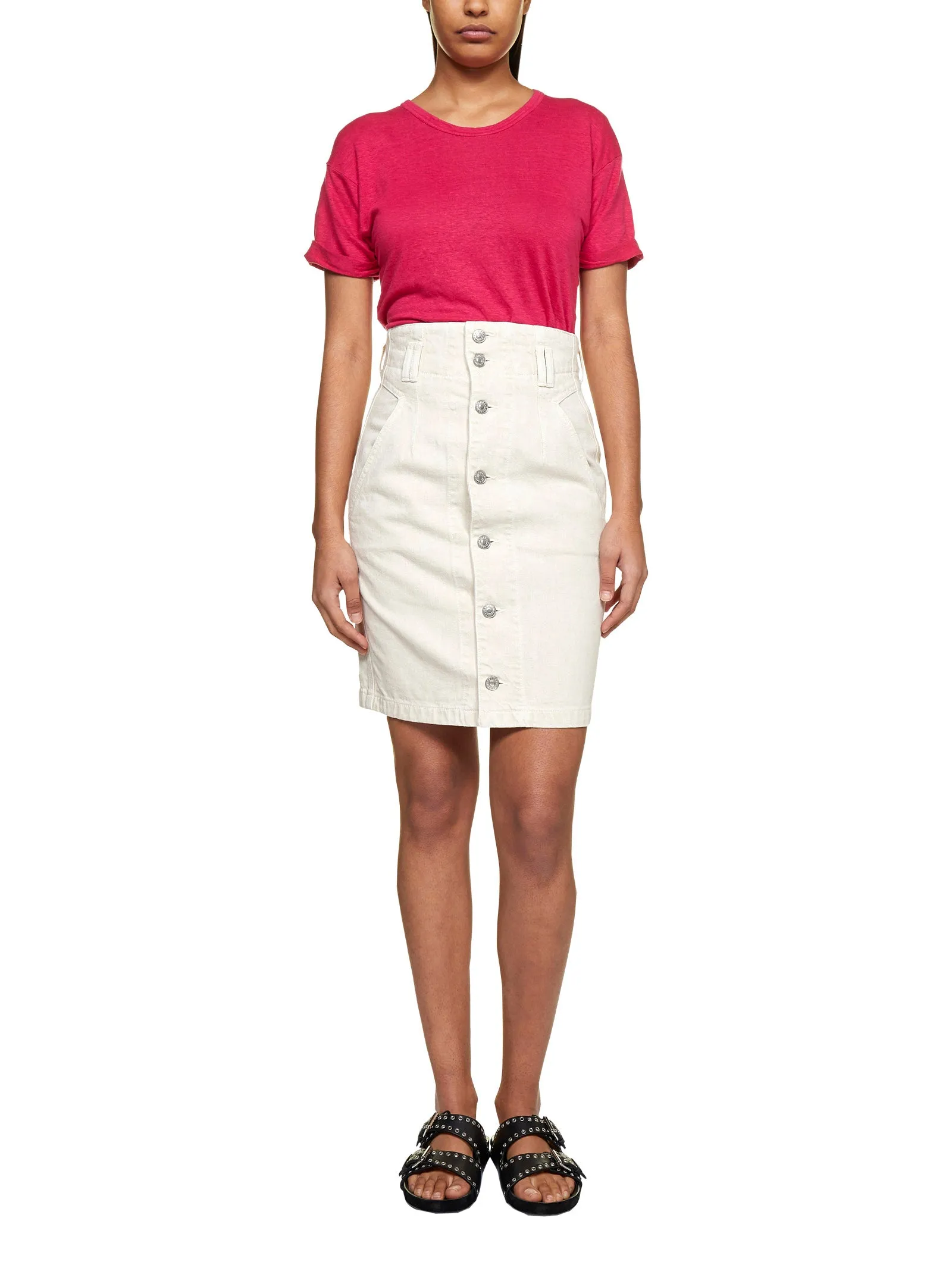 Isabel Marant toile Crewneck Short-Sleeved Top