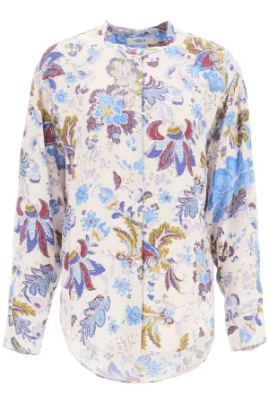 Isabel Marant toile Floral Printed Collarless Shirt
