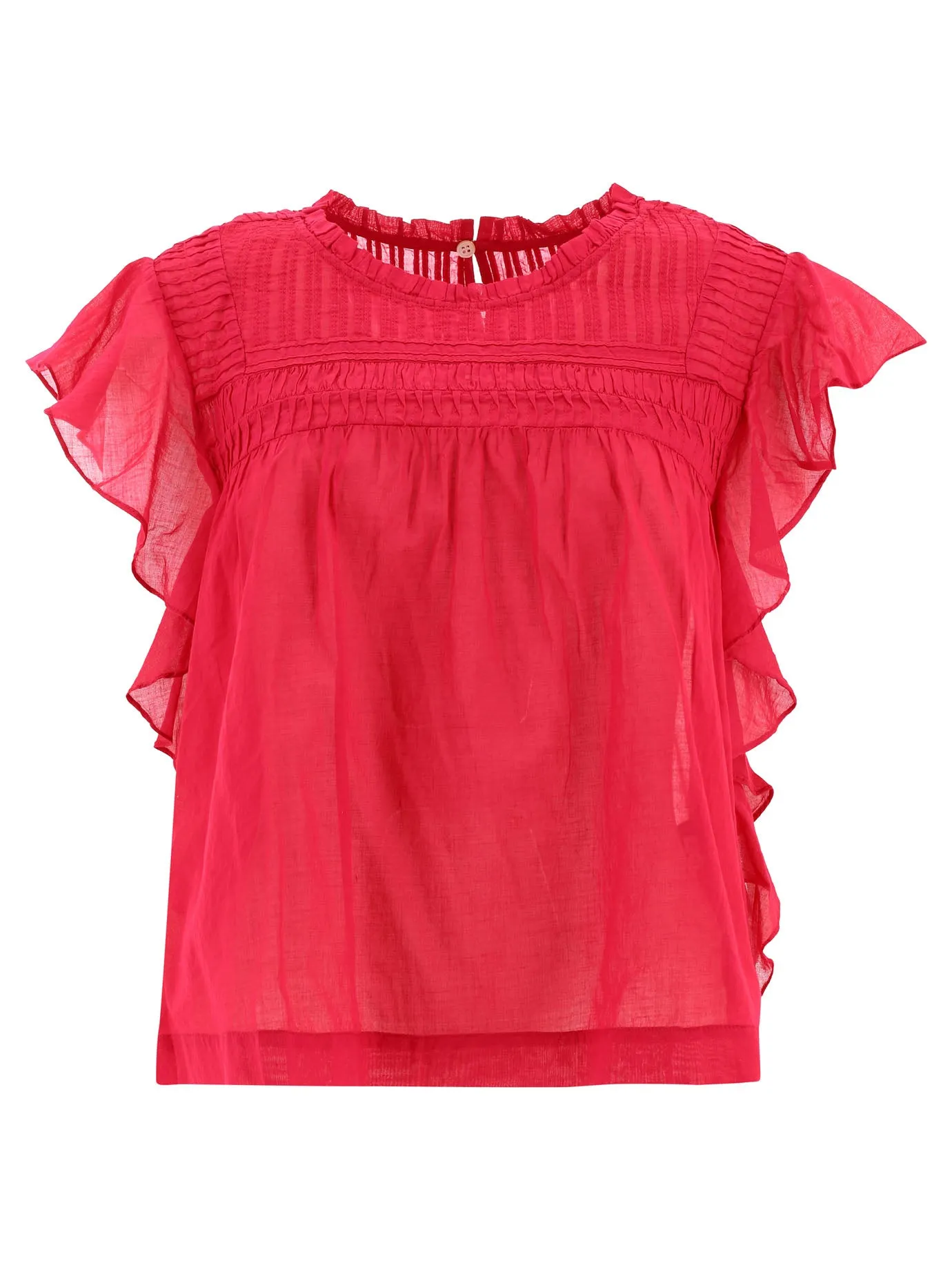 Isabel Marant toile Layona Ruffled Sleeveless Top