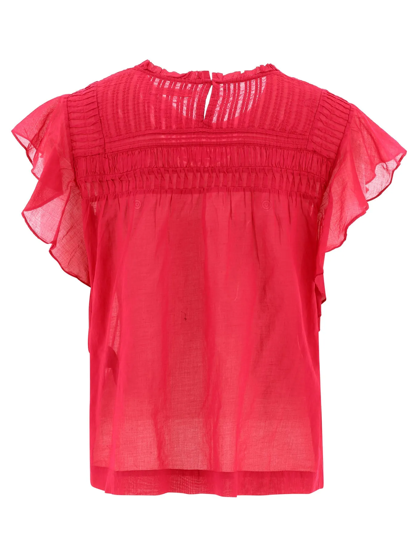 Isabel Marant toile Layona Ruffled Sleeveless Top