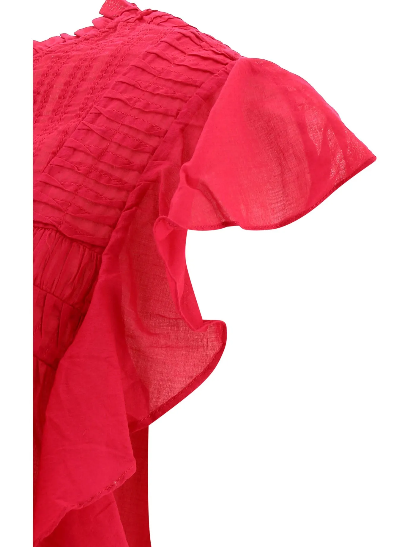 Isabel Marant toile Layona Ruffled Sleeveless Top