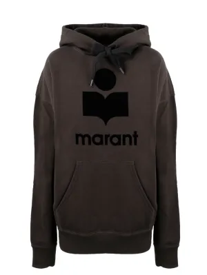 Isabel Marant toile Logo Flocked Drawstring Hoodie