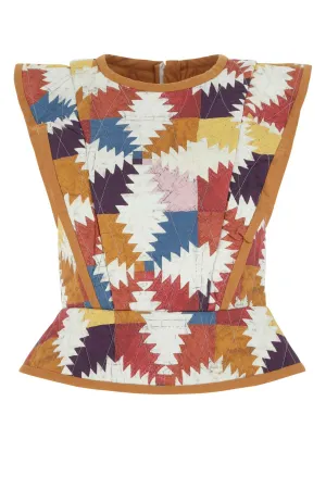 Isabel Marant toile Patchwork Sleeveless Top